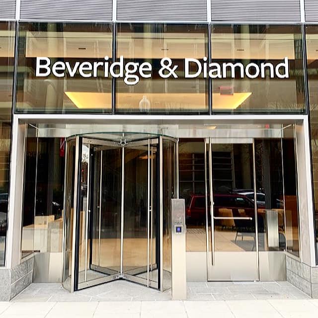 Beveridge & Diamond Exterior Sign