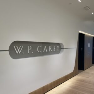 wp carey – elevator lobby letters